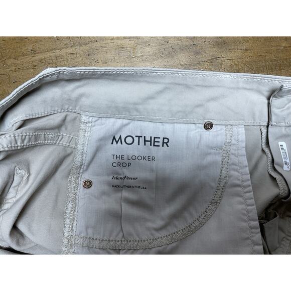 MOTHER The Looker Cropped Khaki Pants Size 29 Island Feever - Picture 7 of 11